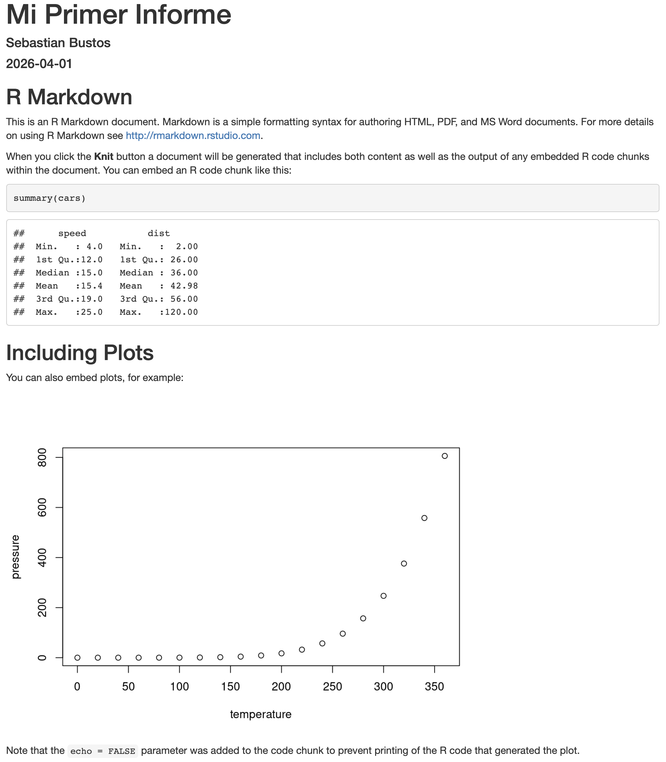 *Ejemplo de un documento R Markdown renderizado en formato HTML.*
